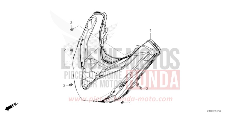 HEADLIGHT for Forza 350 MAT CYNOS GRAY METALLIC (NH312) from 2021